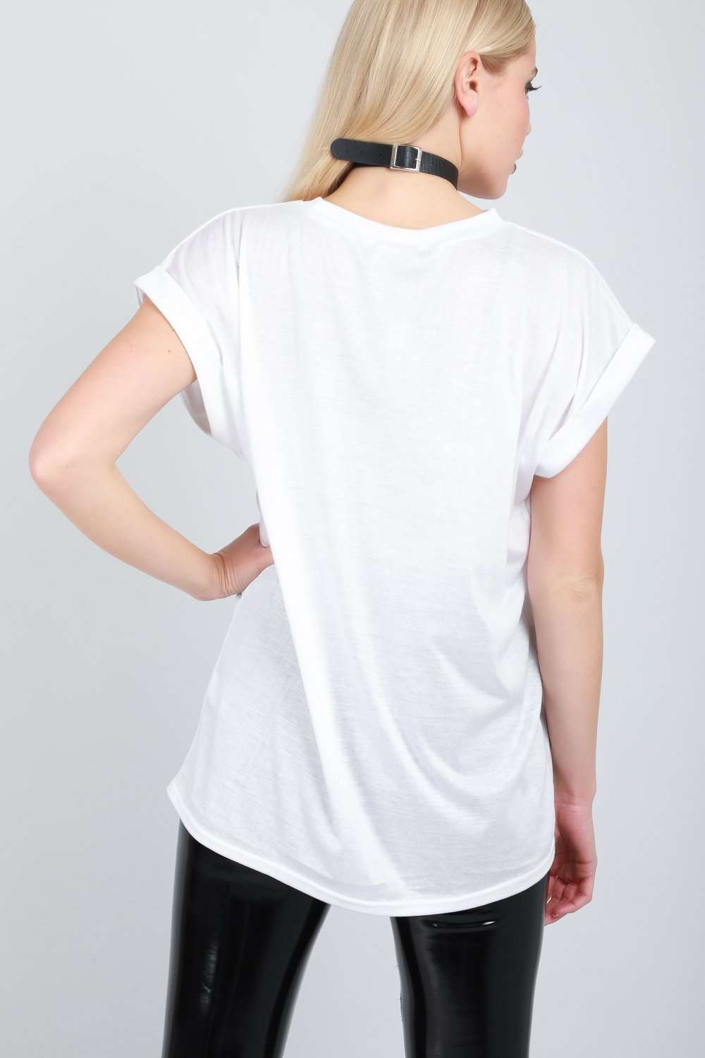 Skeleton Heart Graphic Print Baggy Tshirt - bejealous-com