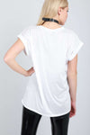 Skeleton Heart Graphic Print Baggy Tshirt - bejealous-com