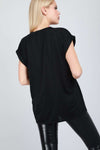 Skeleton Heart Graphic Print Baggy Tshirt - bejealous-com