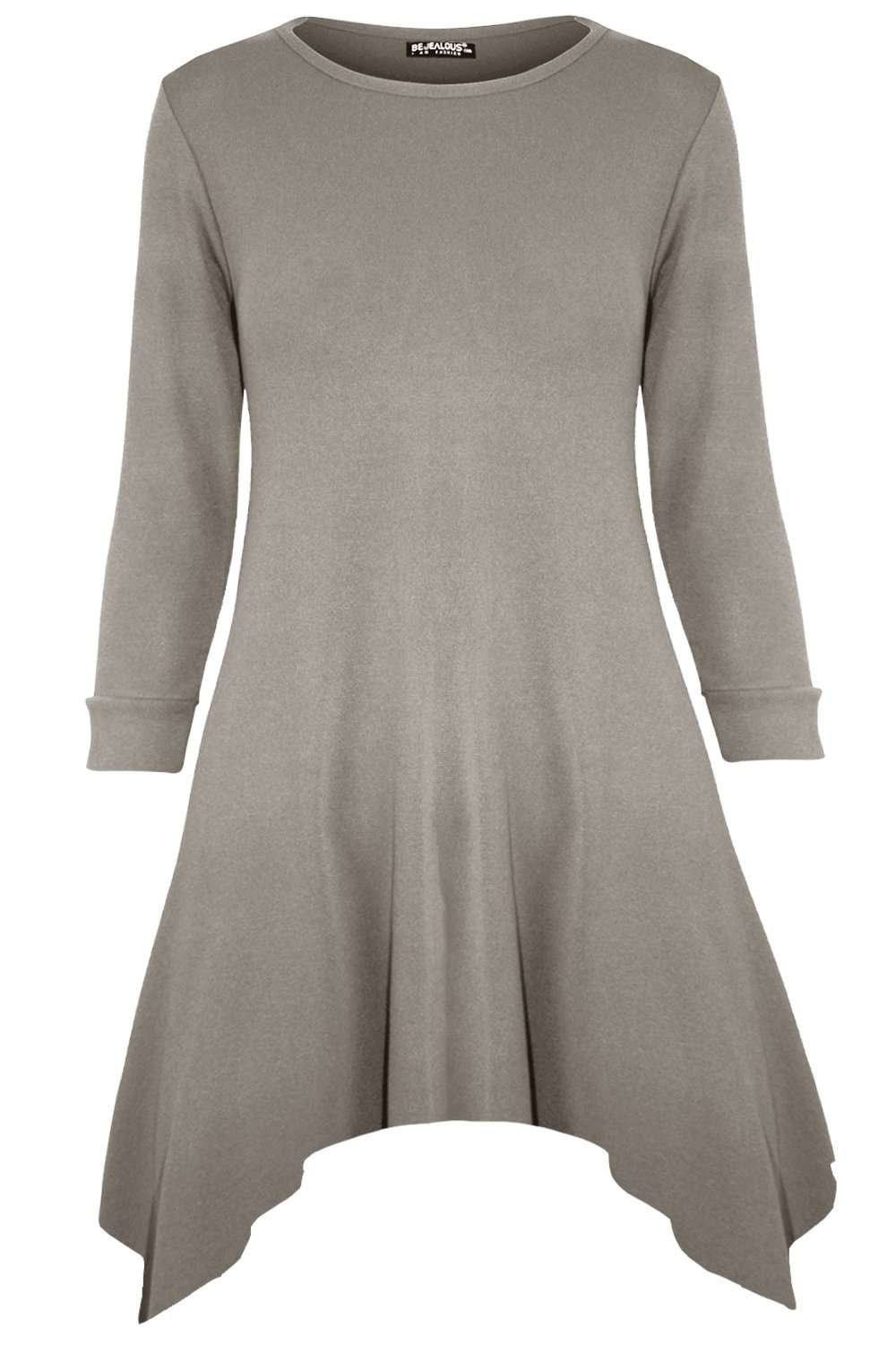 Sophia Dip Hem Long Sleeve Knitted Dress - bejealous-com