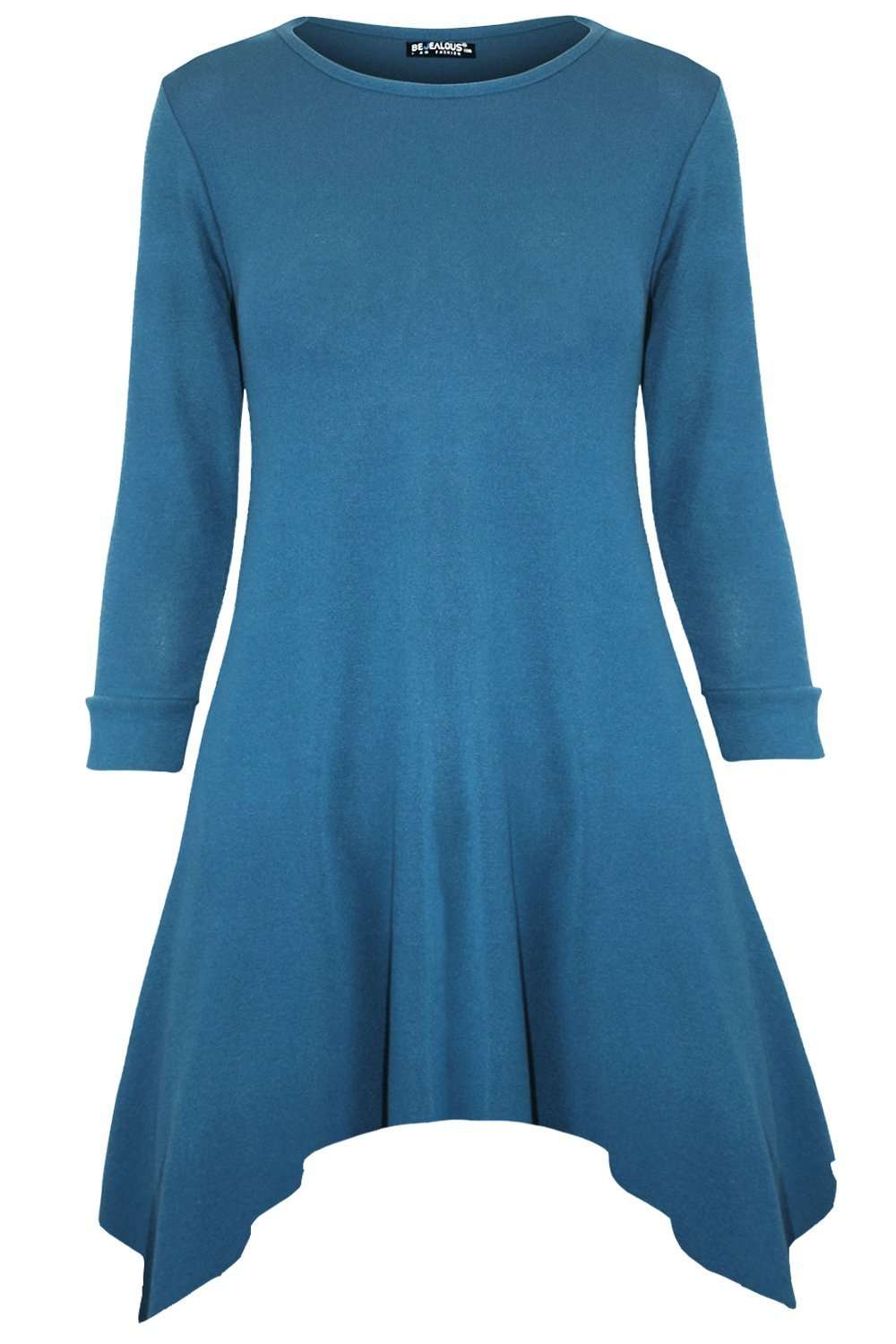 Sophia Dip Hem Long Sleeve Knitted Dress - bejealous-com