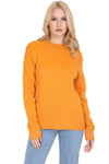 Sophie Long Sleeve Button Neck Cable Knitted Jumper - bejealous-com
