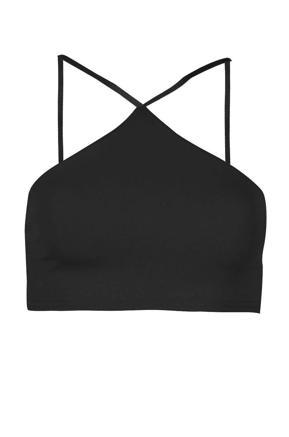 Srappy Racer Back Basic Crop Top - bejealous-com