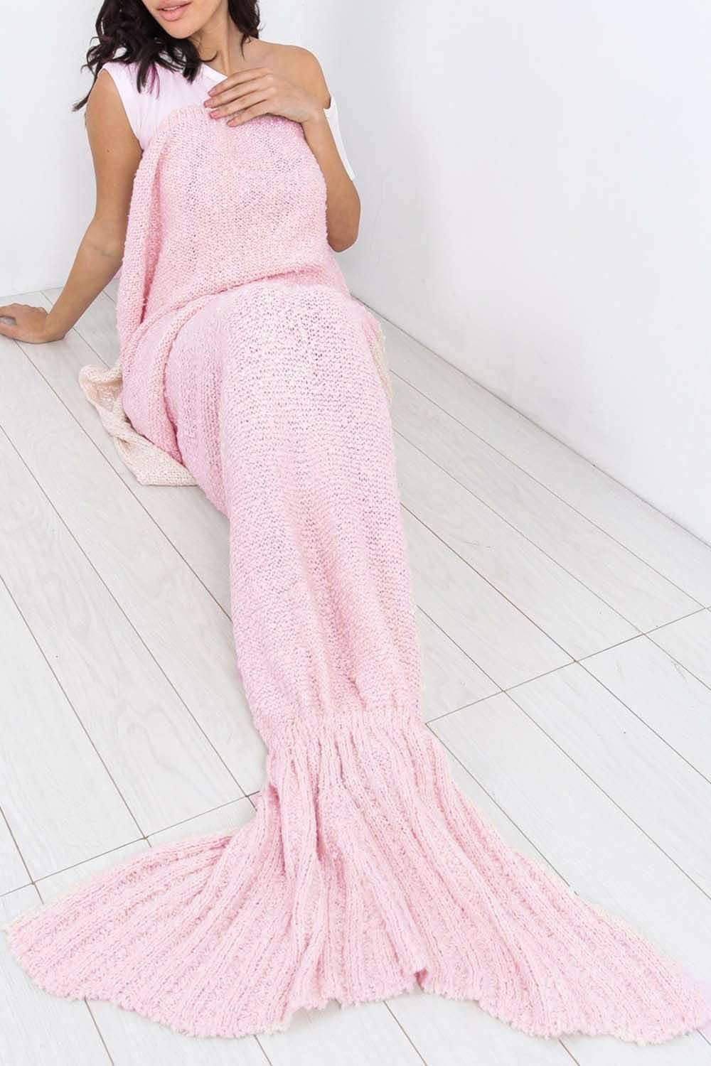 Super Soft Fish Tail Knitted Mermaid Blanket - bejealous-com