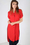 Tallia Curved Hem Chiffon Shirt Dress - bejealous-com