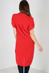 Tallia Curved Hem Chiffon Shirt Dress - bejealous-com