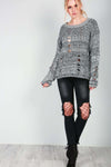 Talliah Ripped Knitted Jumper - bejealous-com