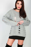 Talliah Ripped Knitted Jumper - bejealous-com