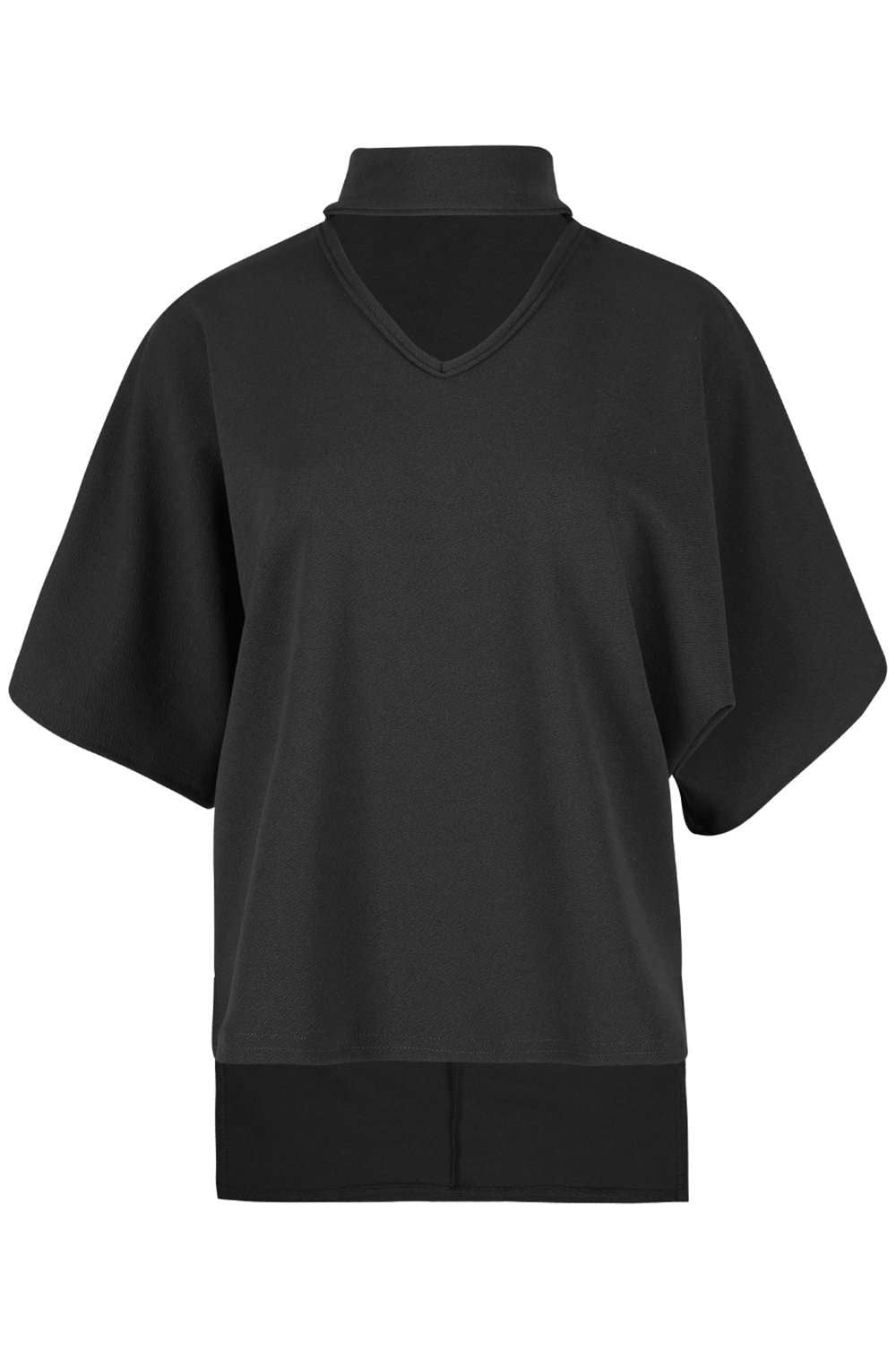 Tanaya Choker Neck Baggy Bat Wing Top - bejealous-com