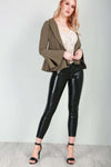 Terrie Frill Sleeve Open Front Blazer - bejealous-com
