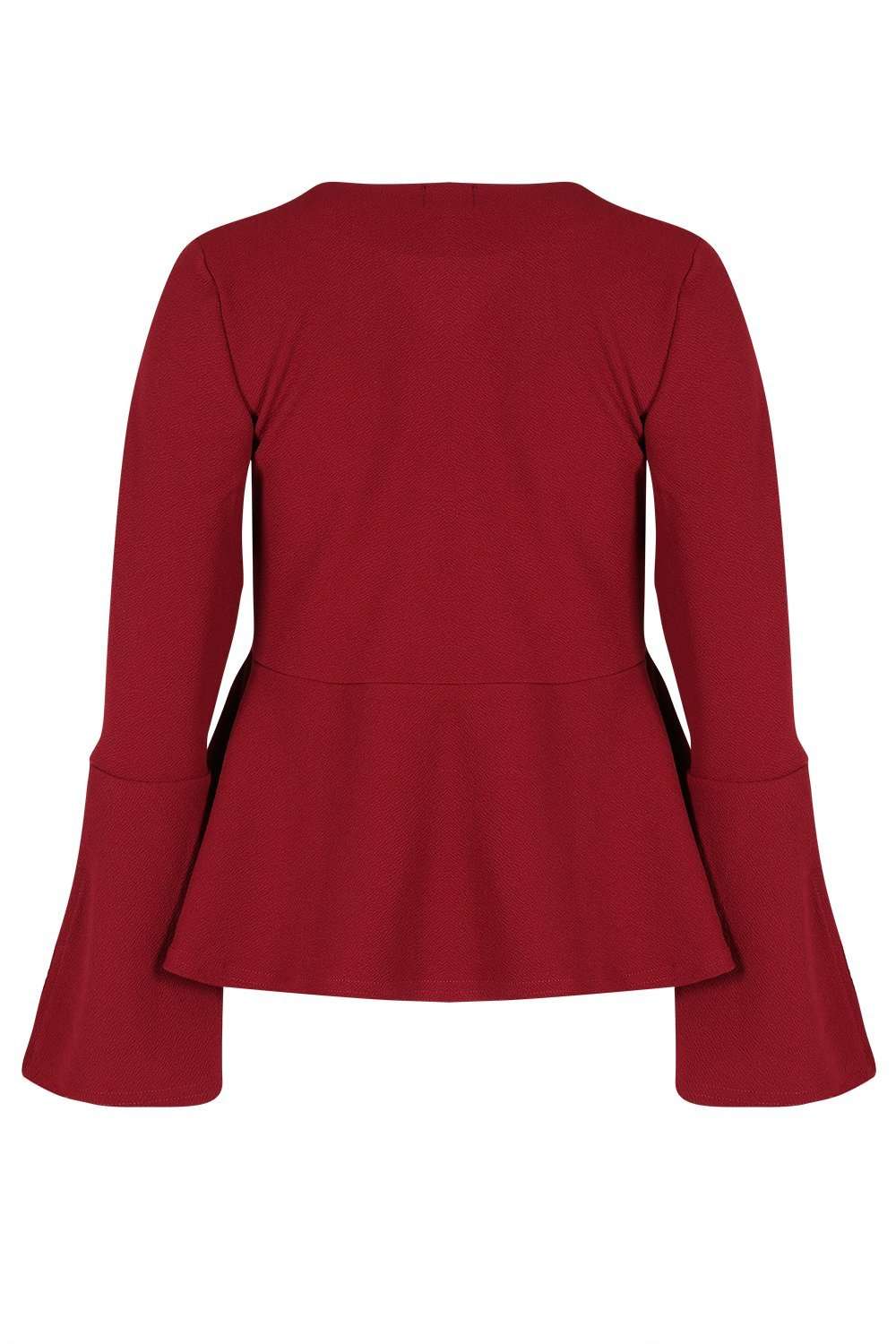 Terrie Frill Sleeve Open Front Blazer - bejealous-com