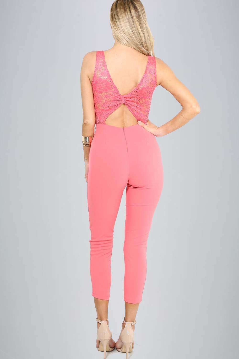 Tess Floral Lace Jumpsuit - bejealous-com
