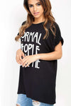 Theyda Oversized Slogan T-Shirt - bejealous-com
