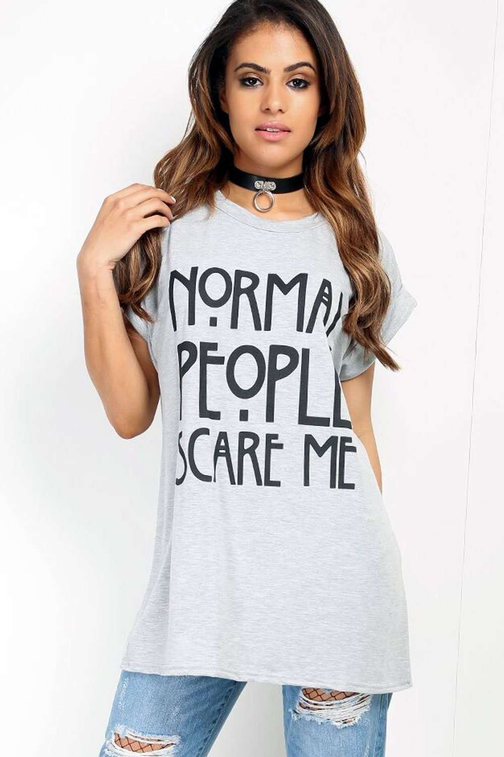 Theyda Oversized Slogan T-Shirt - bejealous-com