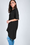 Tillie Dipped Hem Oversized Tshirt Dress - bejealous-com