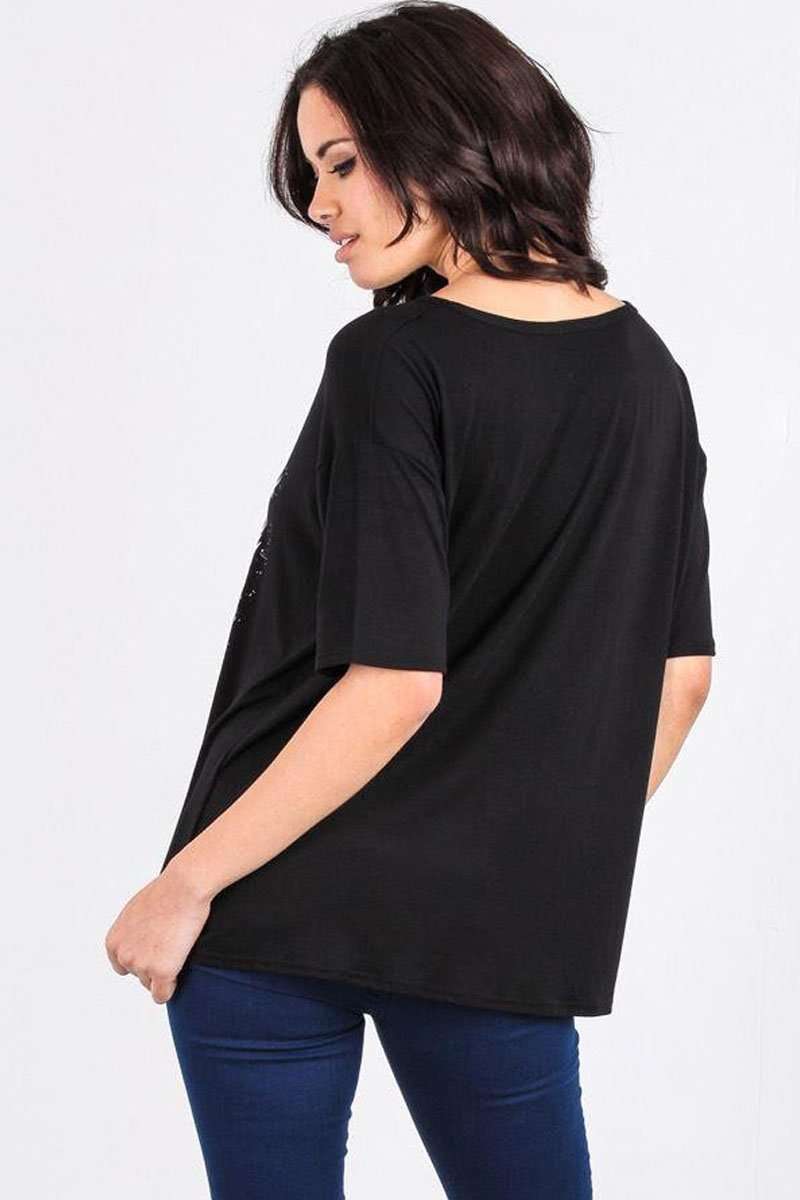 Tilly Skull Graphic Print Baggy TShirt - bejealous-com