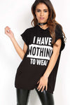 Toya Oversized Slogan Print TShirt - bejealous-com