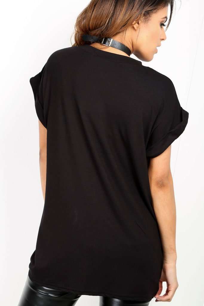 Toya Plus Slogan Print Baggy TShirt - bejealous-com
