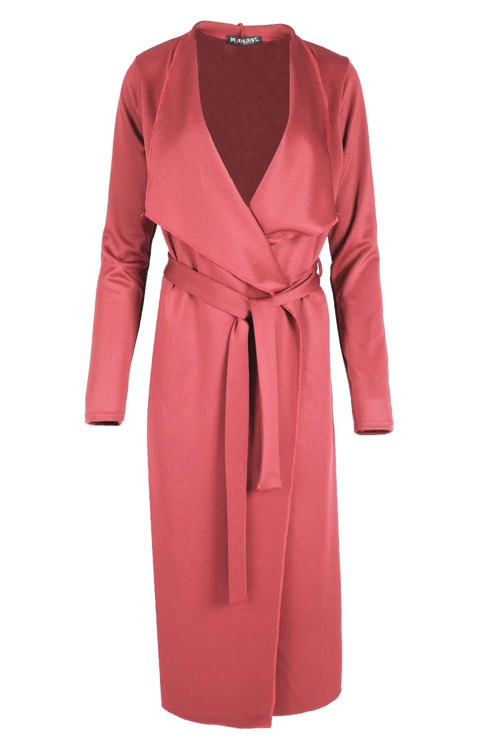 Vae Long Sleeve Waterfall Midi Duster Jacket - bejealous-com