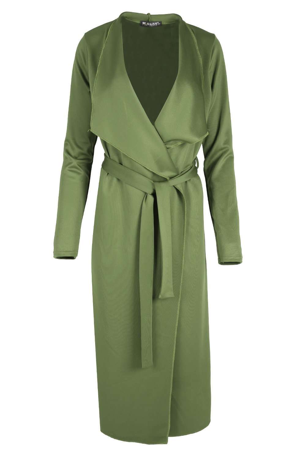 Vae Long Sleeve Waterfall Midi Duster Jacket - bejealous-com