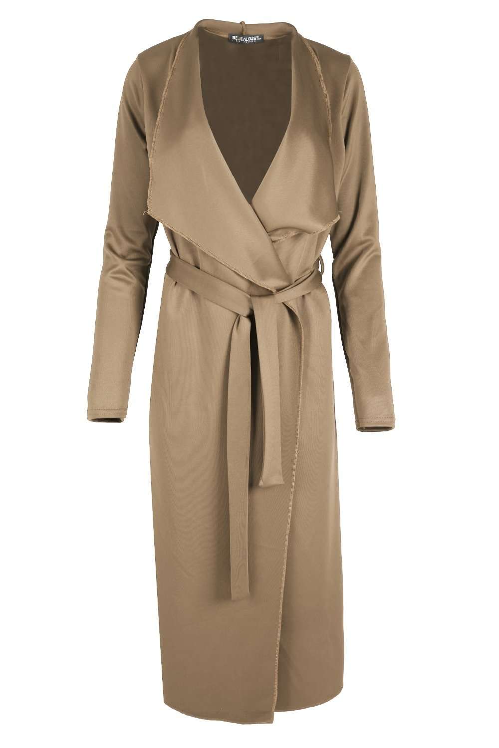 Vae Long Sleeve Waterfall Midi Duster Jacket - bejealous-com