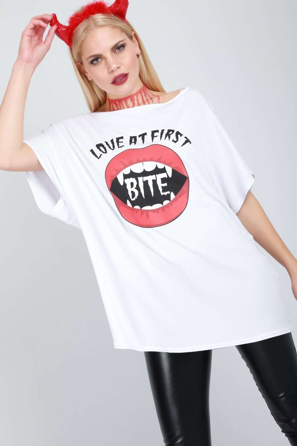Vampire Bite Oversized Bat Wing Tshirt - bejealous-com