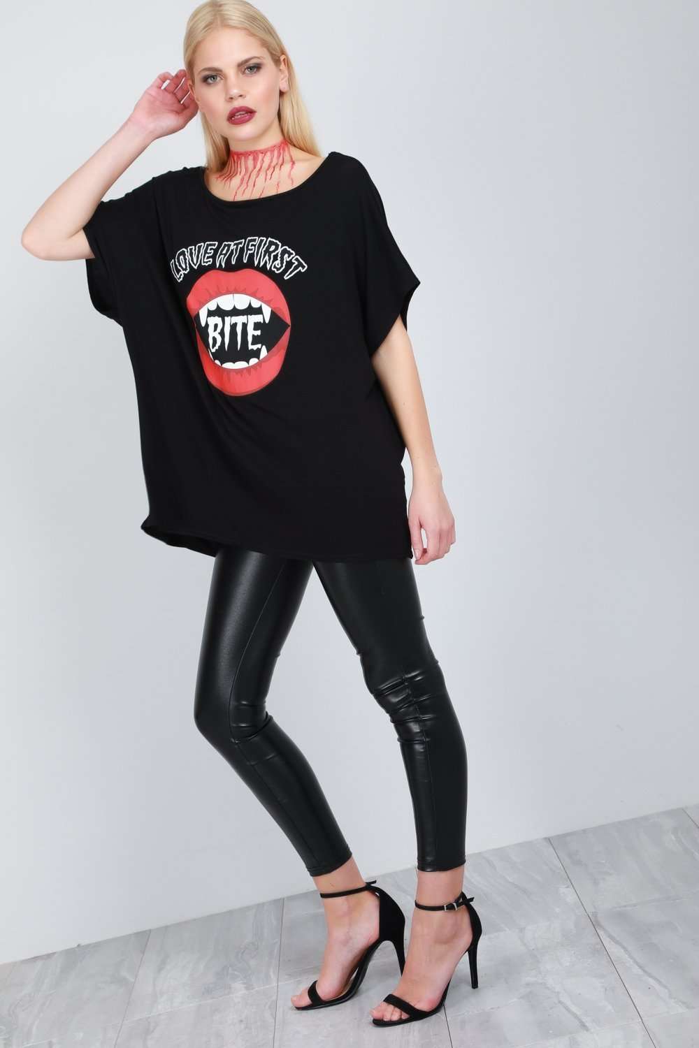 Vampire Bite Oversized Bat Wing Tshirt - bejealous-com
