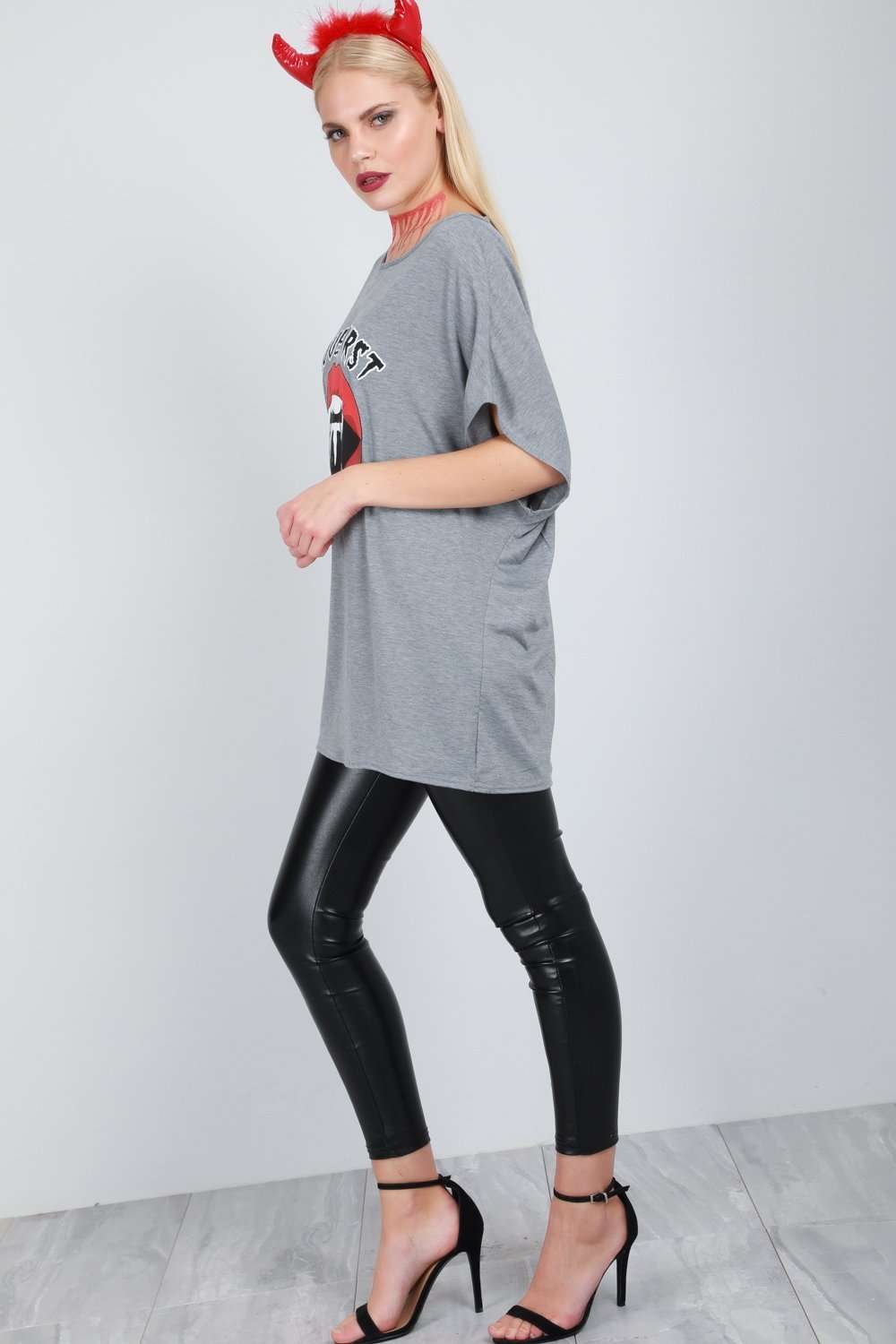 Vampire Bite Oversized Bat Wing Tshirt - bejealous-com