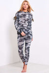 Vanessa Lace Up Camo Print Lounge Set - bejealous-com