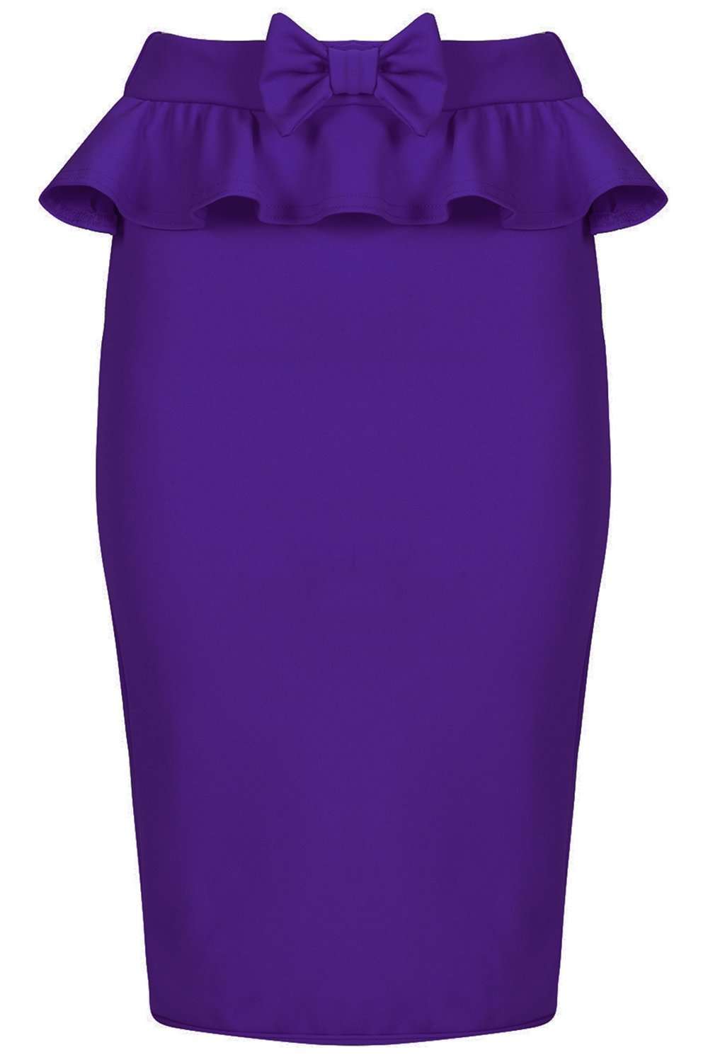 Vee High Waisted Peplum Frill Midi Skirt - bejealous-com