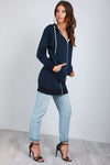 Long Sleeve Hooded Black Sweatshirt Jumper Dress - bejealous-com