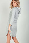 Violet Long Sleeve Curved Hem Sweater Dress - bejealous-com