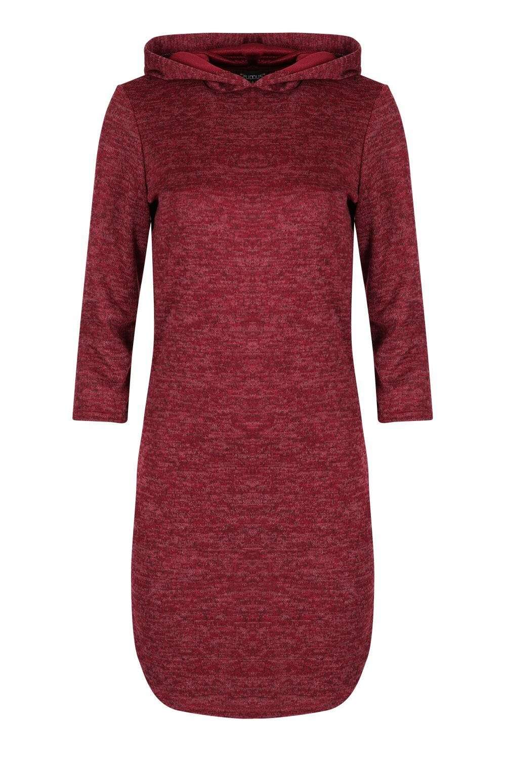 Violet Long Sleeve Curved Hem Sweater Dress - bejealous-com