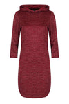 Violet Long Sleeve Curved Hem Sweater Dress - bejealous-com