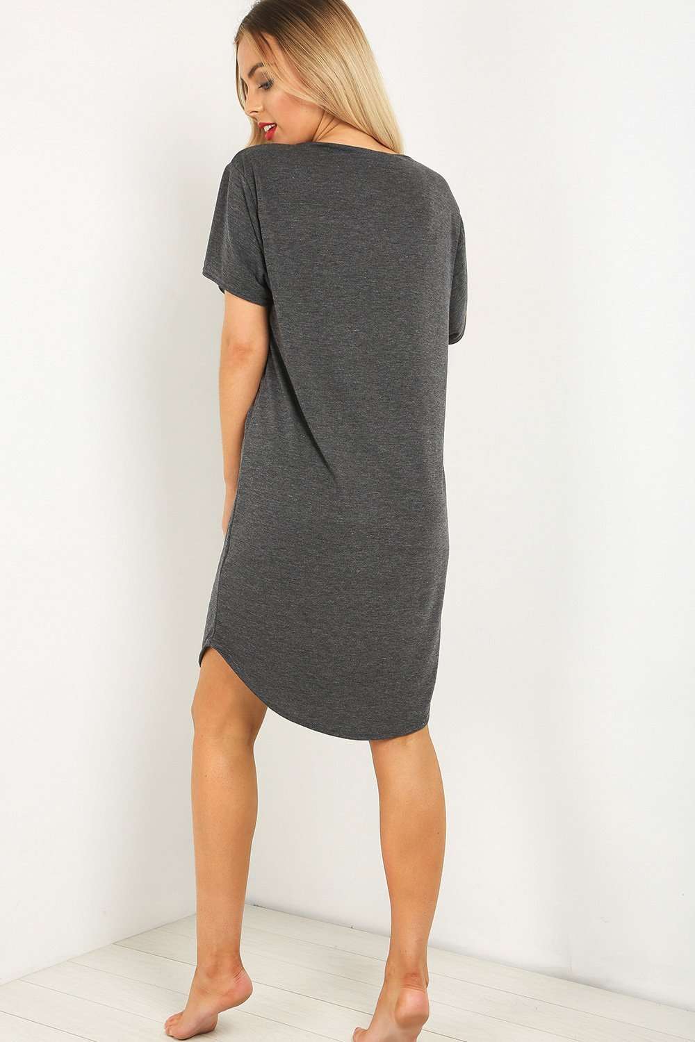 Wifey Slogan Print Oversized Pyjama Dress - bejealous-com