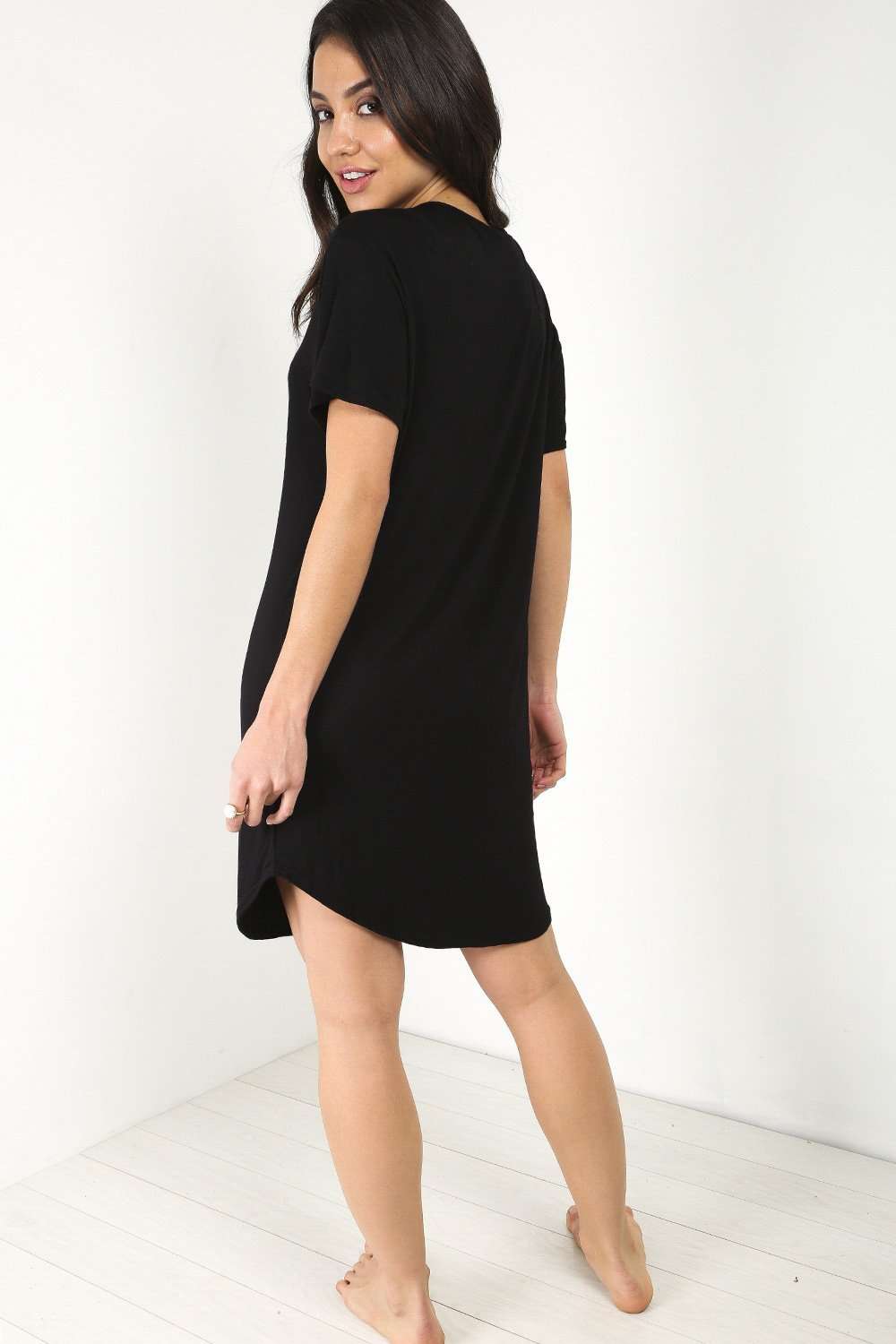 Wifey Slogan Print Oversized Pyjama Dress - bejealous-com