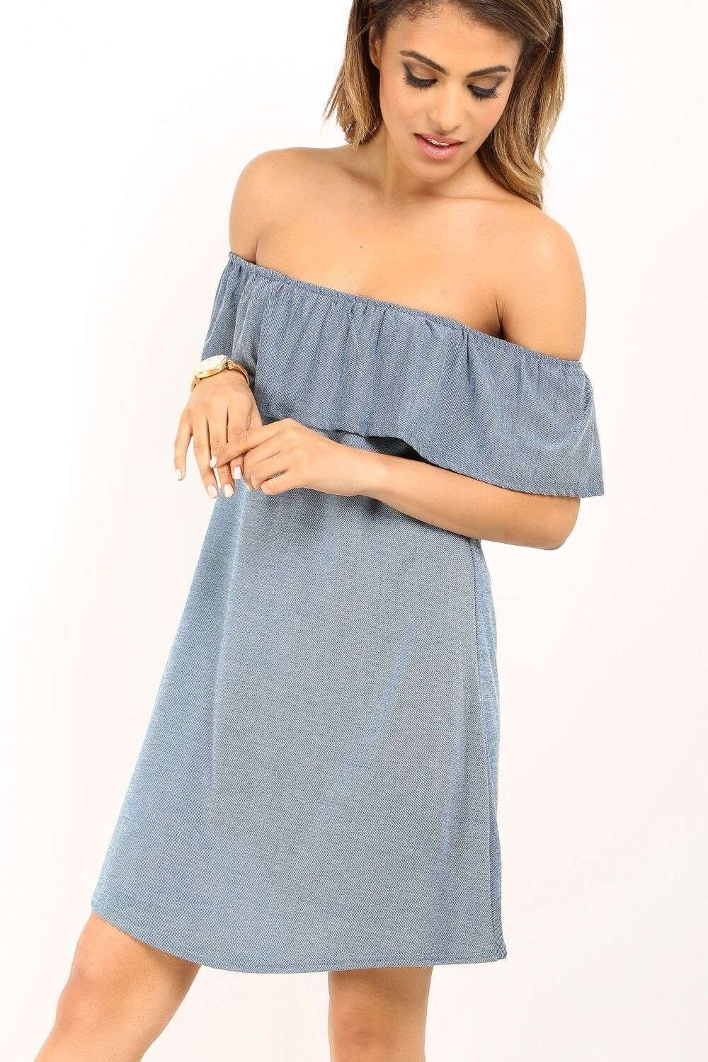 Zara Off Shoulder Frill Dress - bejealous-com