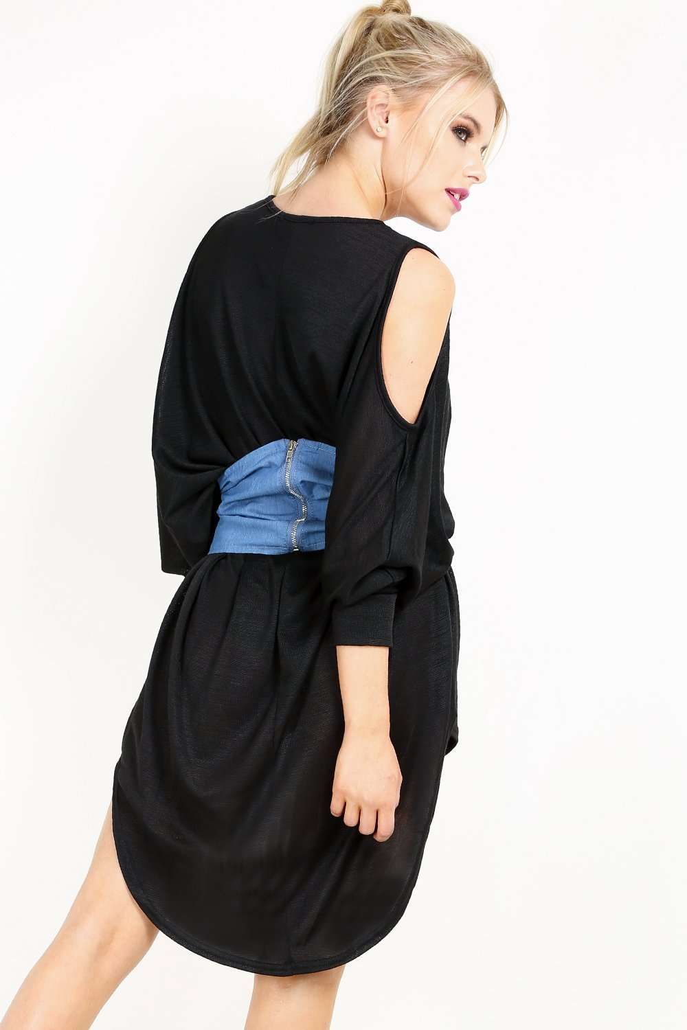 Zarah Cold Shoulder Knitted Dress - bejealous-com