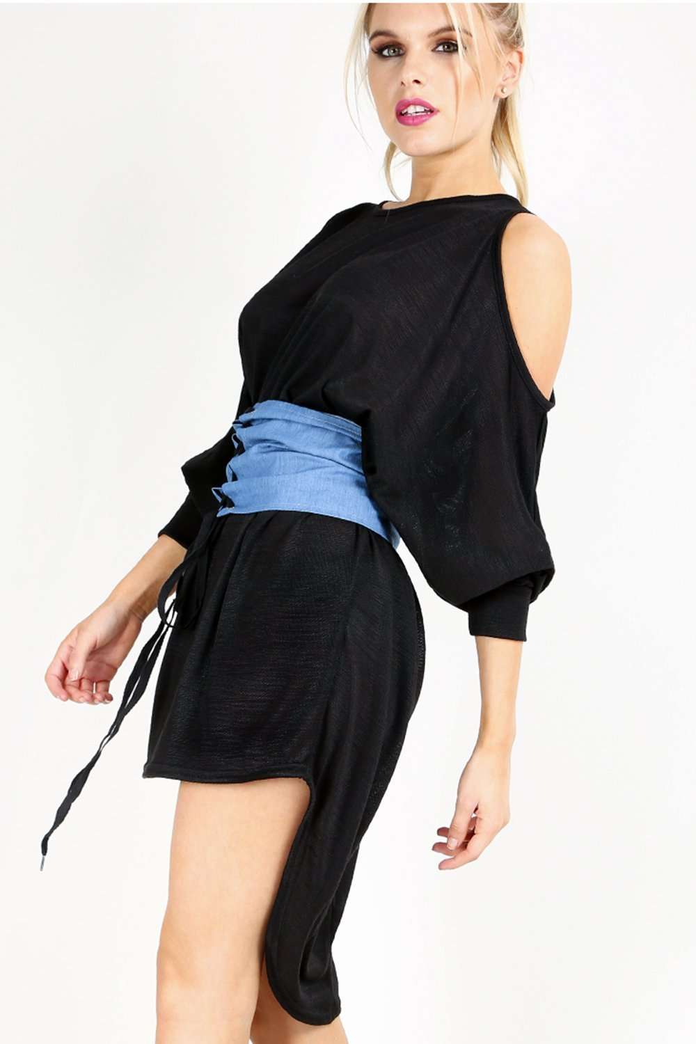 Zarah Cold Shoulder Knitted Dress - bejealous-com