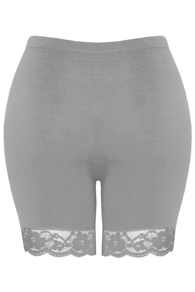 Zoe Lace Trim Basic Jersey Cycling Shorts - bejealous-com