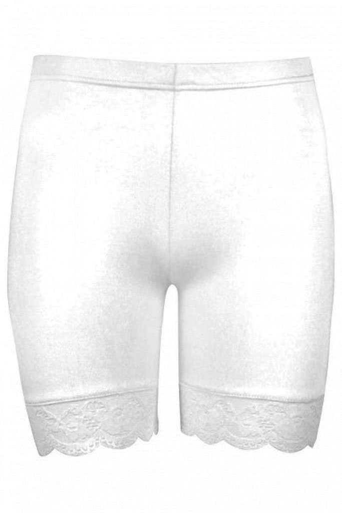 Zoe Lace Trim Basic Jersey Cycling Shorts - bejealous-com