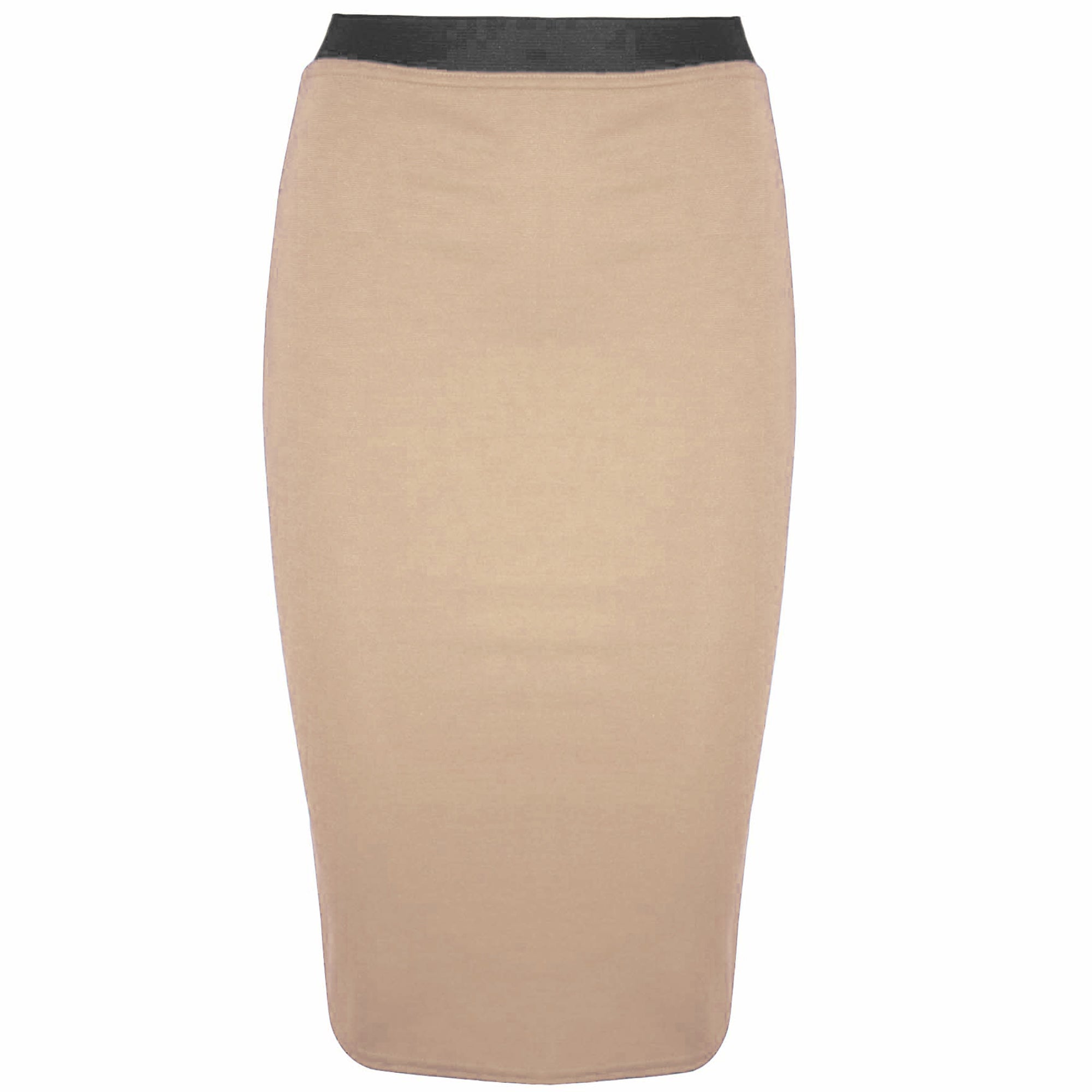 Mia Plain Stretchy Bodycon Midi Skirt