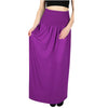 Lily High Waisted Plain Jersey Maxi Skirt