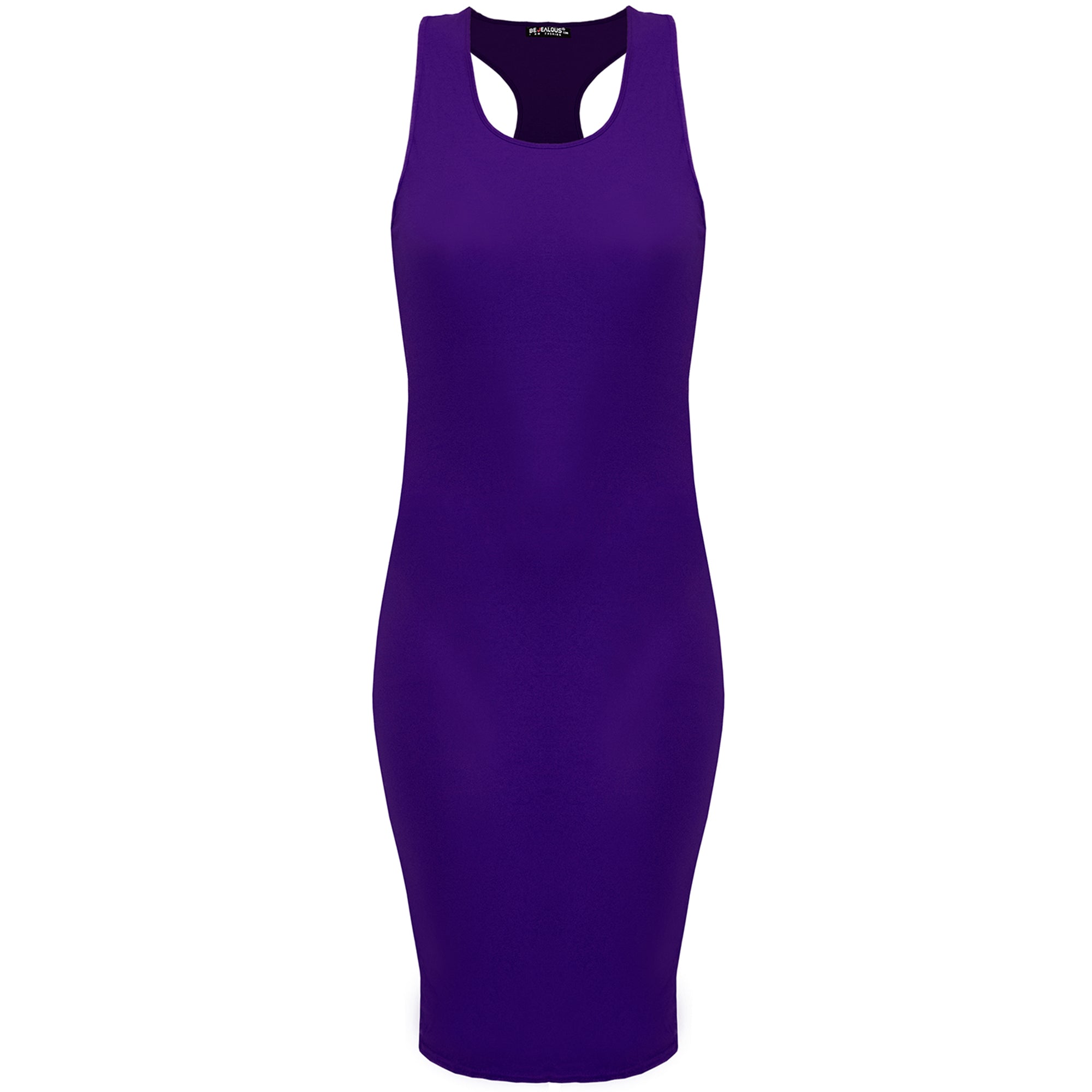 Lily Plain Muscle Racer Back Midi Dress