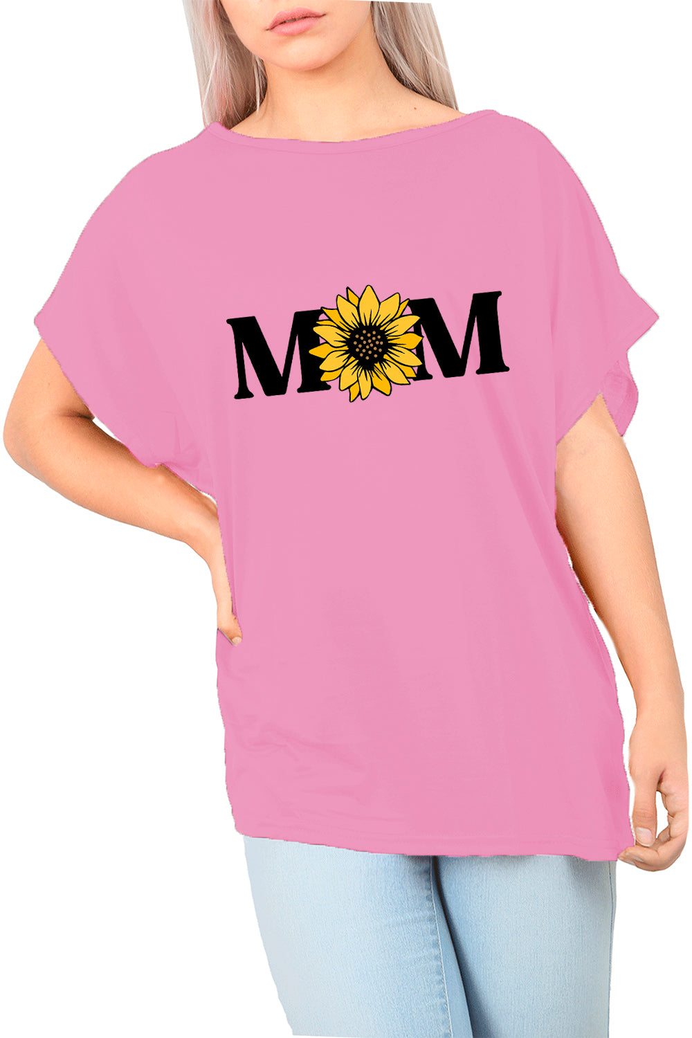 Ayla Mom Printed One Shoulder Baggy Top