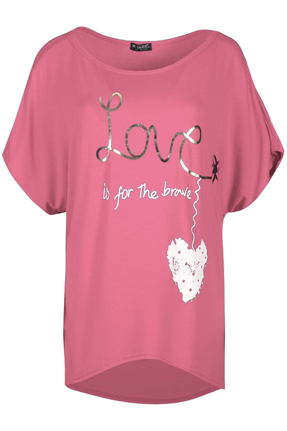 Eden Brave Heart Hi Lo T Shirt Top
