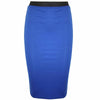 Mia Plain Stretchy Bodycon Midi Skirt