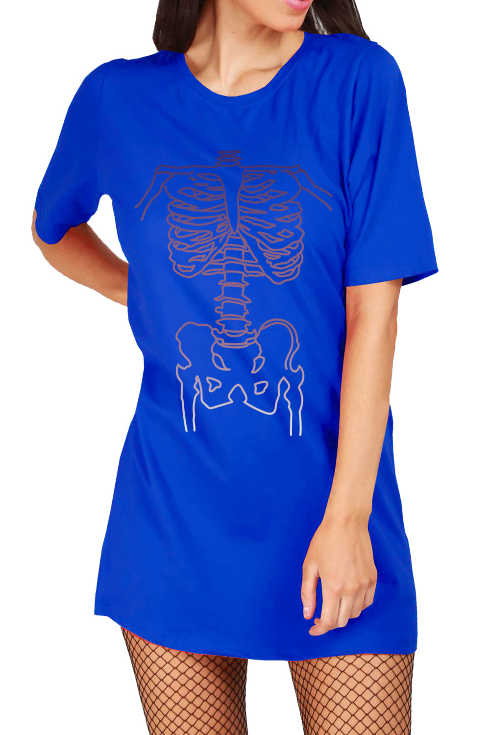 Clare X-Ray Skeleton Bone Tunic T Shirt Dress