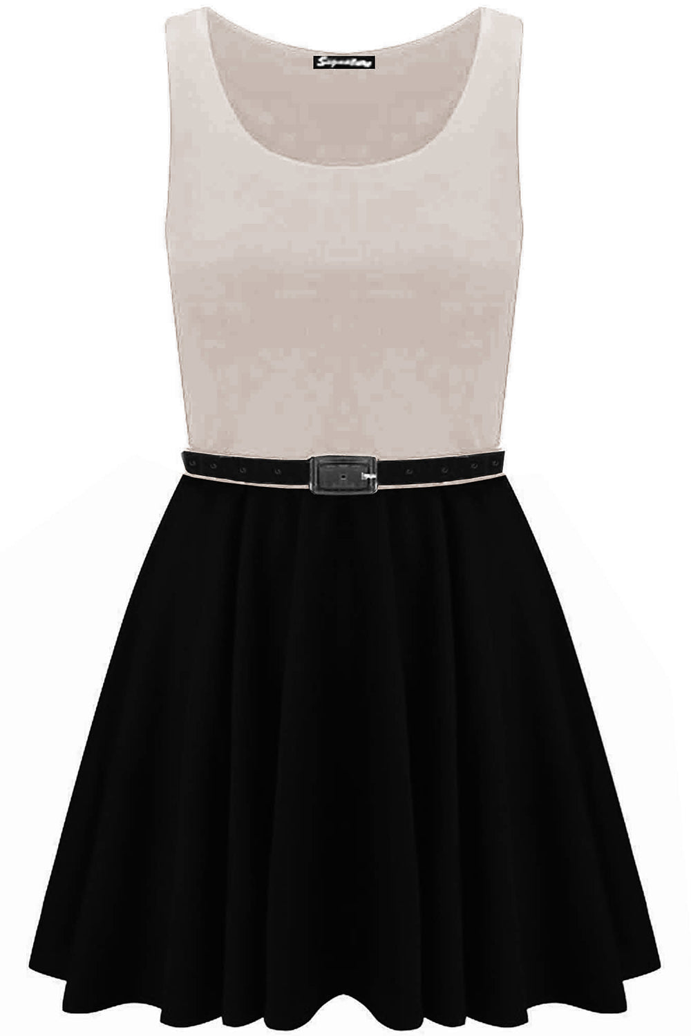 Ilizia Colour Block Sleeveless Skater Dress