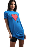 Dani You Are Here Heart Tunic T Shirt Dress